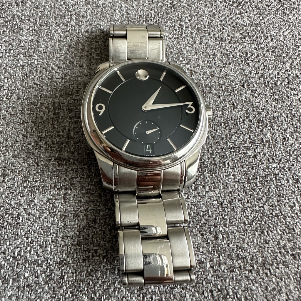 Movado Lx Stainless Steel Dial Watch Mens